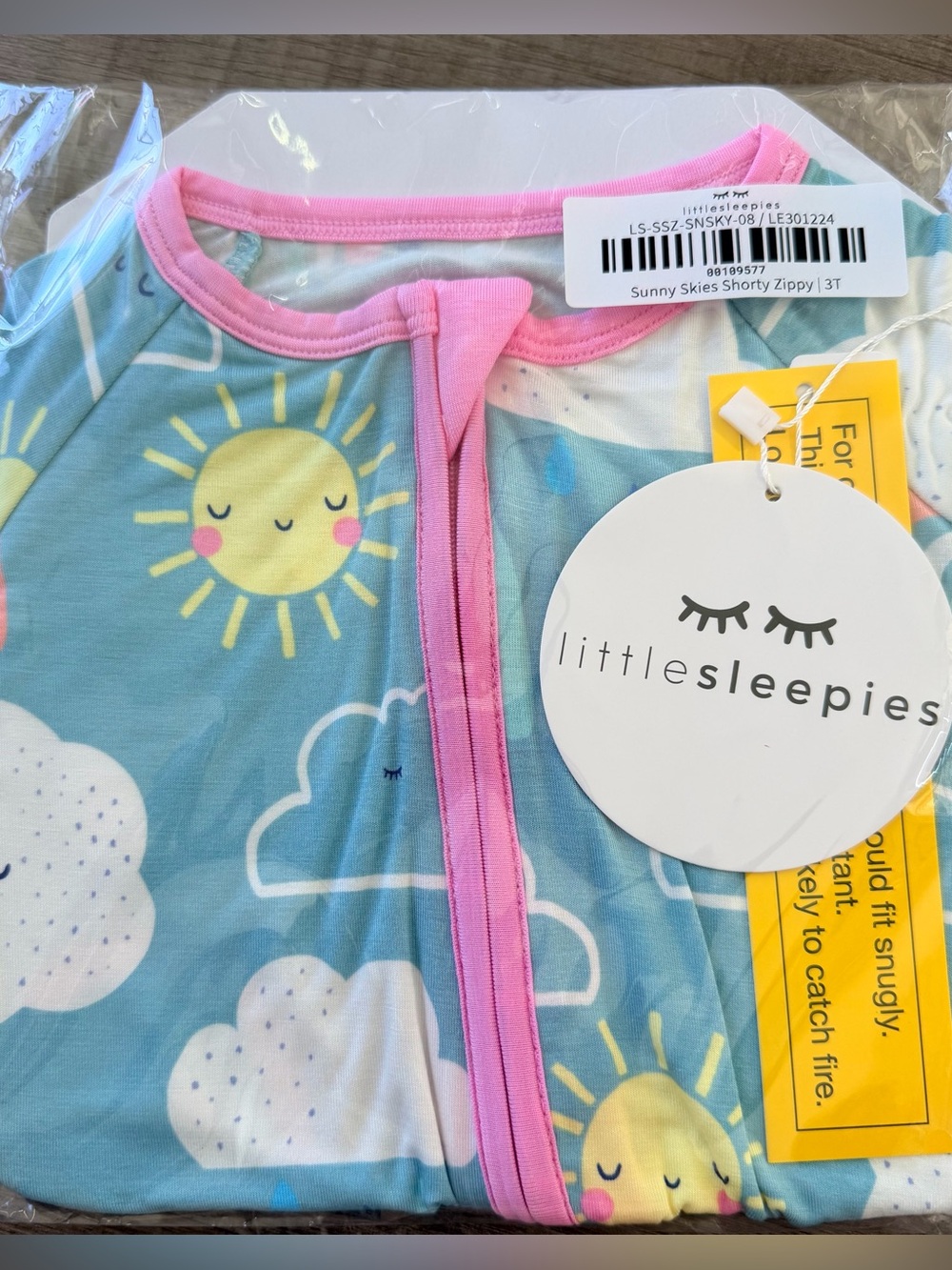 Little Sleepies Sunny Skies Shorty Zippy | 3T